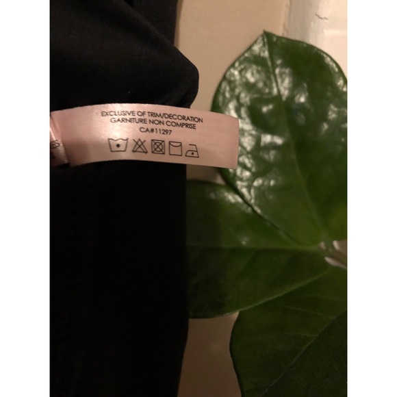 Rose detail black silky top - Picture 4 of 5